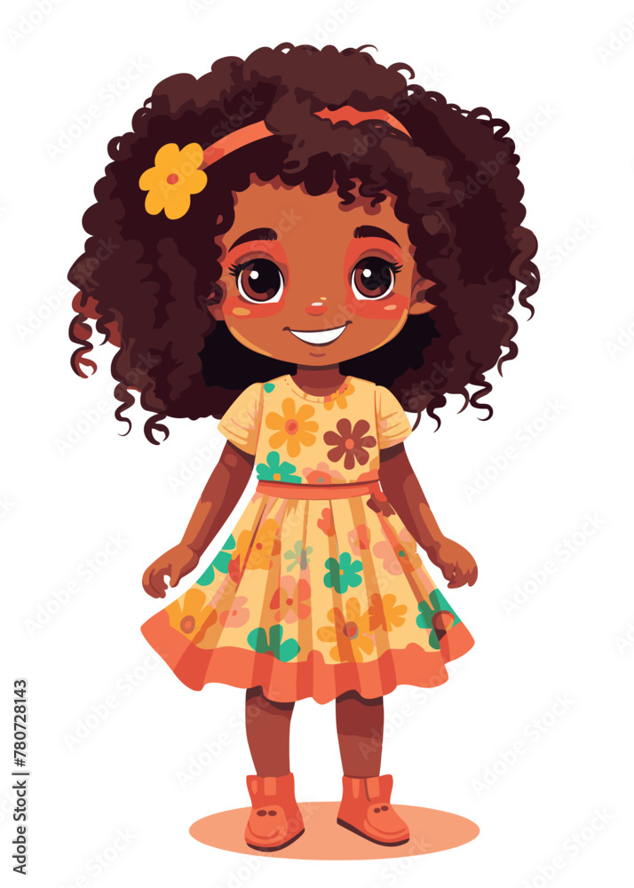 Vector cartoon girl character Vector cartoon girl character