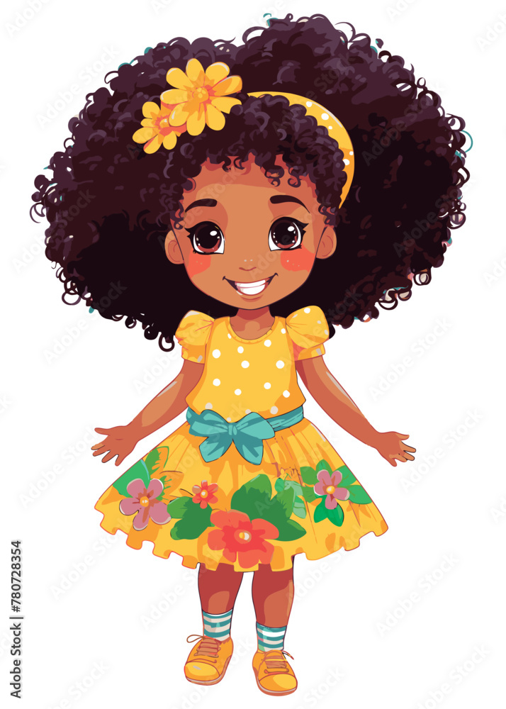 Vector cartoon girl character Vector cartoon girl character