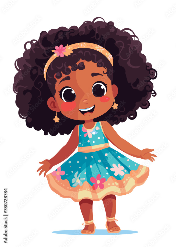 Vector cartoon girl character Vector cartoon girl character