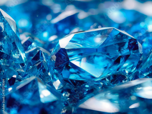 background of blue crystals © MarinaLye