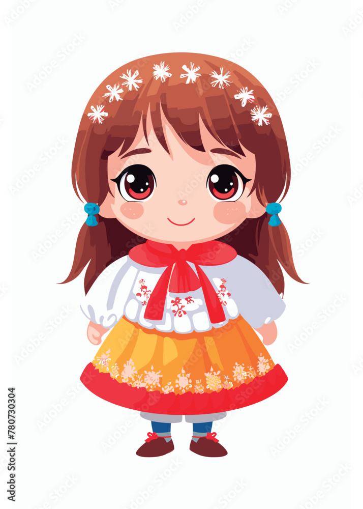 Vector cartoon girl character Vector cartoon girl character