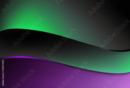Green and black  violet gradient banner