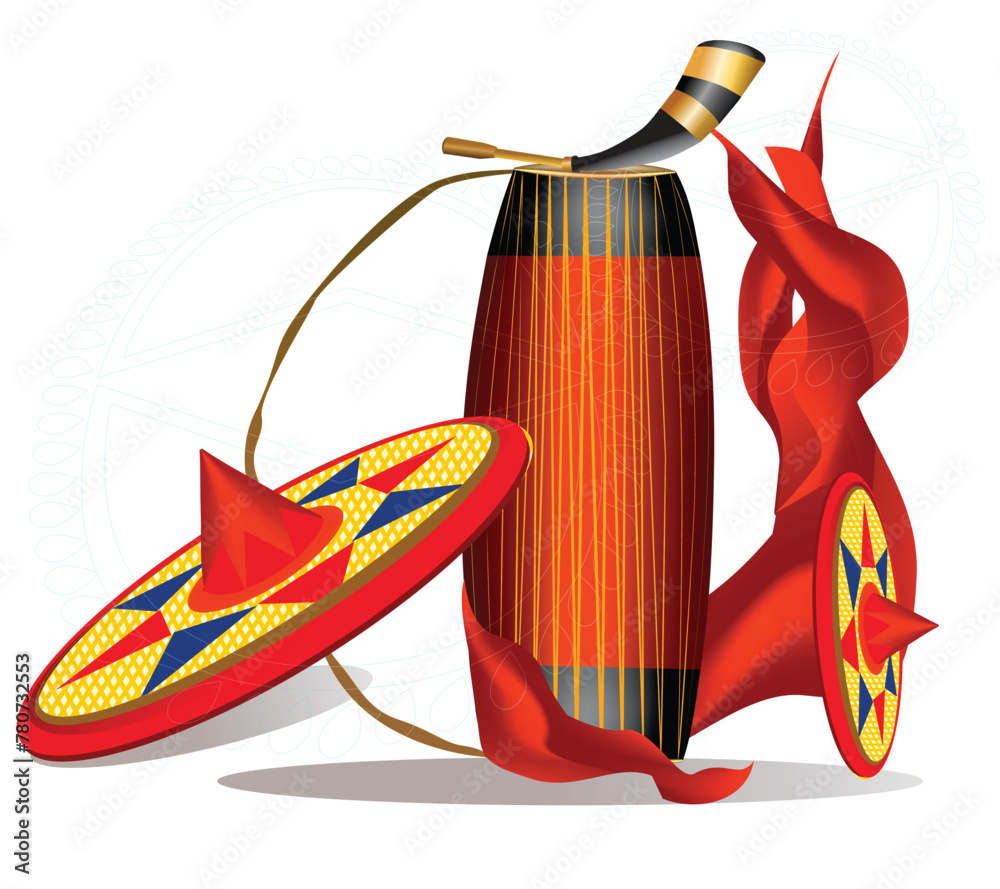 Vector illustration of Happy RONGALI Bihu social media feed template ...