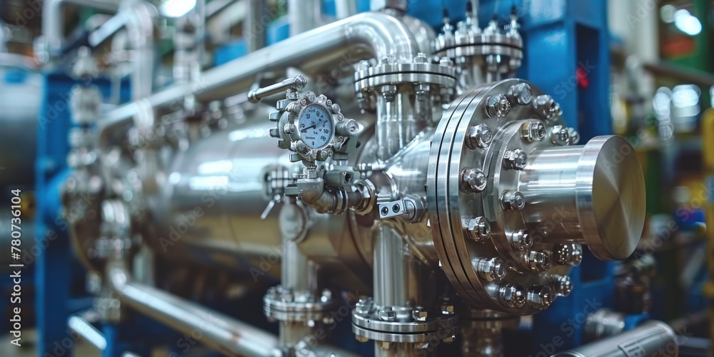 Intricate piping and valves in an industrial setting