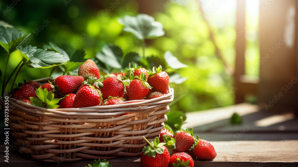 strawberries in a basket strawberries in a basket