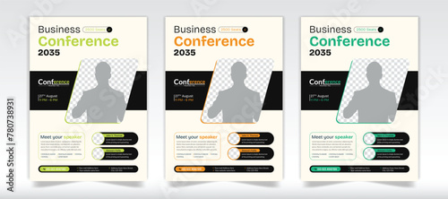Workshop flyer design and Event conference flyer design template layout
