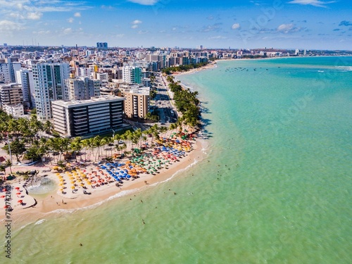 Aerial view of the city of Maceió and Ponta Verde Beach photo