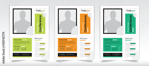 Invitation flyer template design, Meeting & training flyer template design