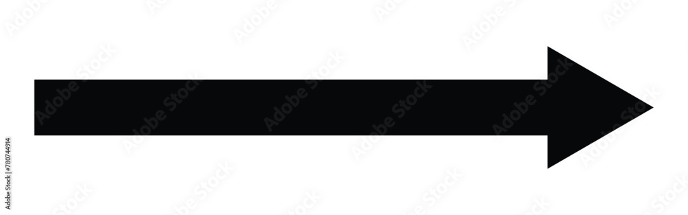 Long arrow vector icon. Black horizontal double arrow. Vector icon Long arrow vector icon. Black horizontal double arrow. Vector icon