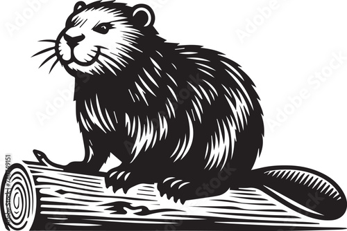 Beaver Silhouette Design