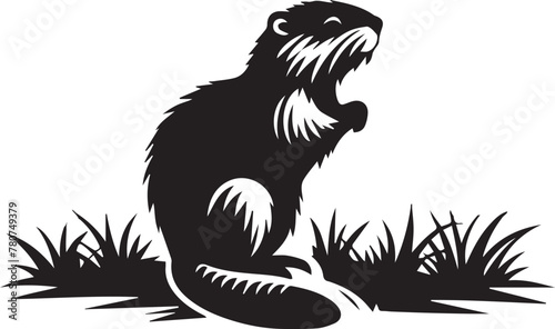 Beaver Silhouette Design 