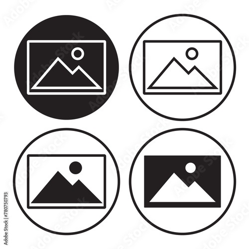 Picture icon vector. photo gallery sign and symbol. image icon. gallery Icon. picture landscape icon symbol vector. on white background. eps10.