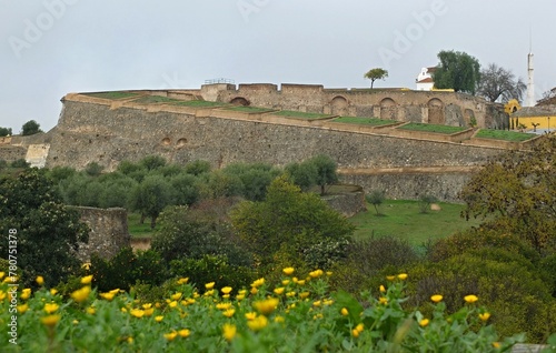 Historic city wall elements in Elvas, Alentejo - Portugal