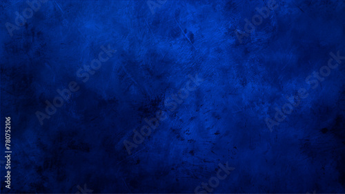 Abstract dark and blue wall grunge horizontal background. Beautiful Abstract Grunge Decorative Navy Blue Dark Stucco Wall Background. Art Rough Stylized Texture Banner wall texture background. 