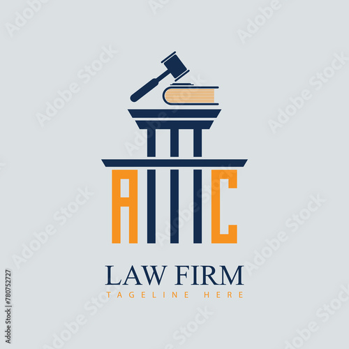 AC Set of modern law firm justice logo design vector graphic template.