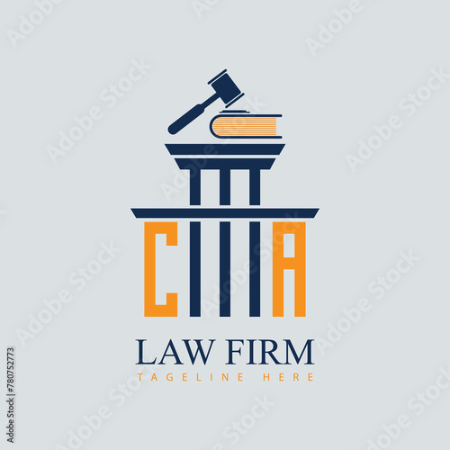 CA Set of modern law firm justice logo design vector graphic template.