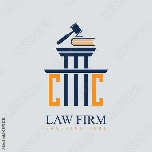 CC Set of modern law firm justice logo design vector graphic template.