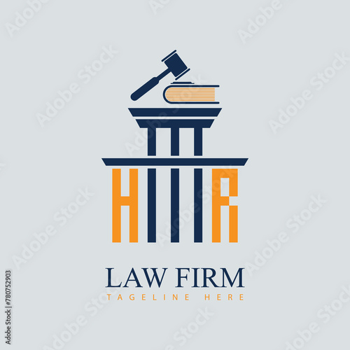 HR Set of modern law firm justice logo design vector graphic template.