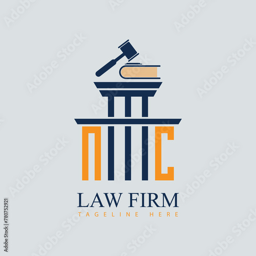 NC Set of modern law firm justice logo design vector graphic template.