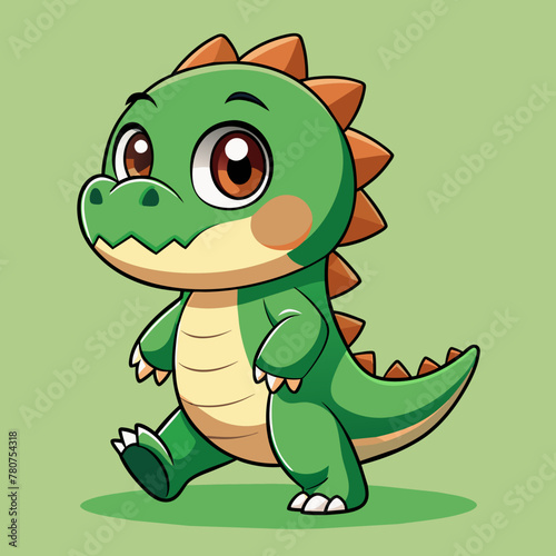 adorable-crocodile--kawaii--chibi--walking