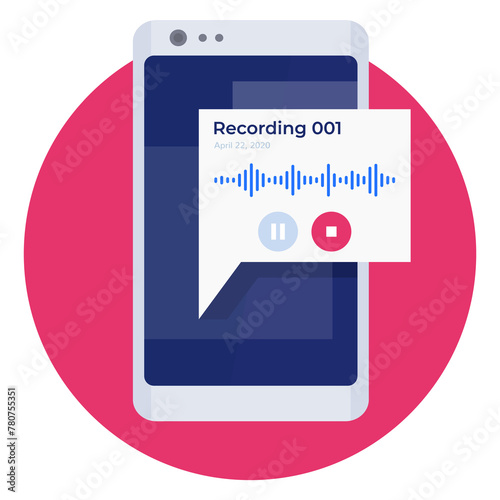 Audio recording in phone icon © nexusby