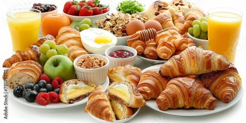 Breakfast Feast: A Luxurious Spread Offering an Abundant Selection for the Perfect Start to the Day, Generative AI
