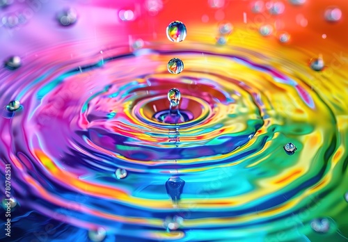 Vibrant colors dance behind raindrops: a mesmerizing combination of nature art captured on window glass