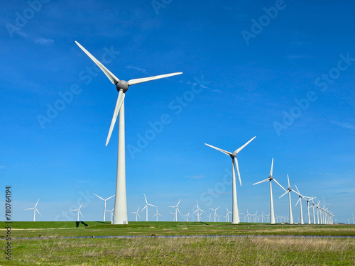Wallpaper Mural Windmill park in the ocean, drone aerial view of windmill turbines at sea in the Netherlands Torontodigital.ca