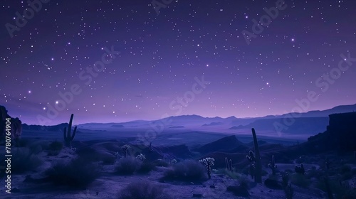 desert nighttime landscape