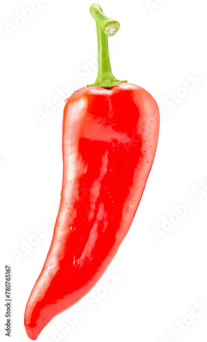 red hot chili pepper isolated on a white background. Clipping path © Iurii Kachkovskyi