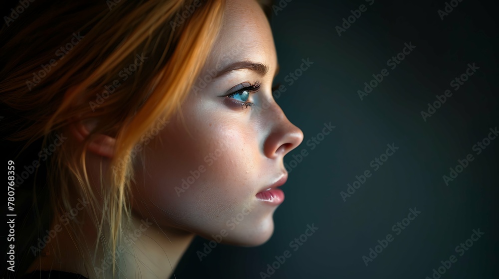 portrait of a red-haired woman portrait of a red-haired woman