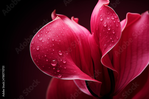 close up of Cyclamen flower pistil , Macro photography