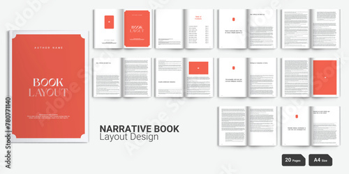 Narrative Book Layout Design ePub Layout Classic Style Book Design Minimal Book Layout Design 