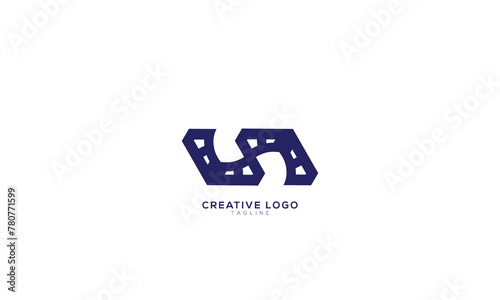 Wallpaper Mural UN NU Abstract initial monogram letter alphabet logo design Torontodigital.ca