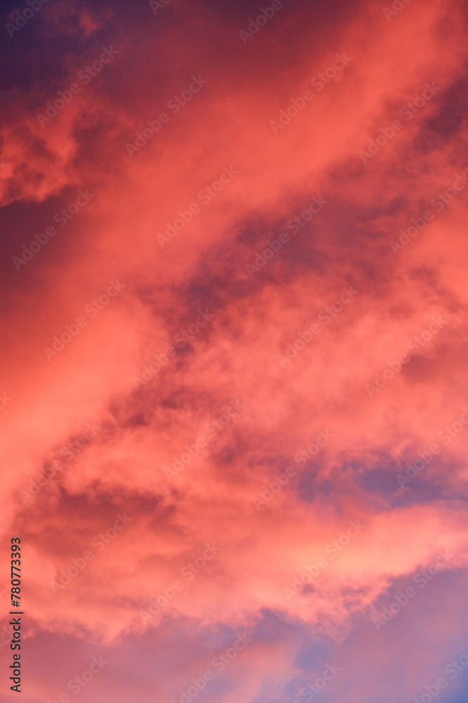 sky with pink clouds