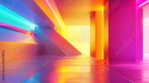  vibrant abstract architecture background featuring colorful interior designs