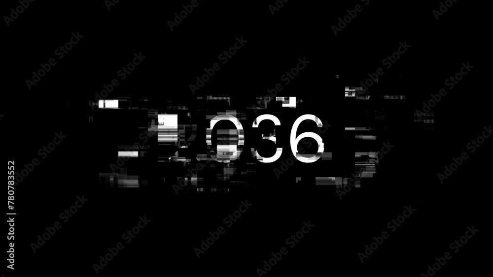 2036 text with screen effects of technological glitches 2036 text with screen effects of technological glitches