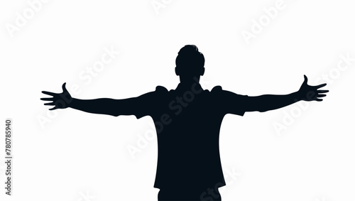 Victorious Man Silhouette