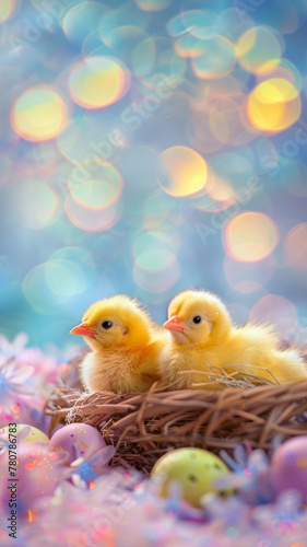 Vibrant Easter Chick Basket © M.Gierczyk