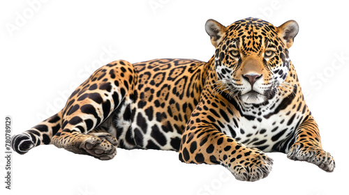 Leopard on transparent background. 