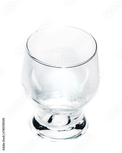 empty wine glass wineglass, on white