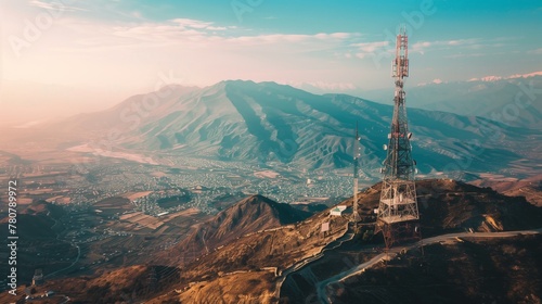 wireless network infrastructure against a backdrop of nature's beauty