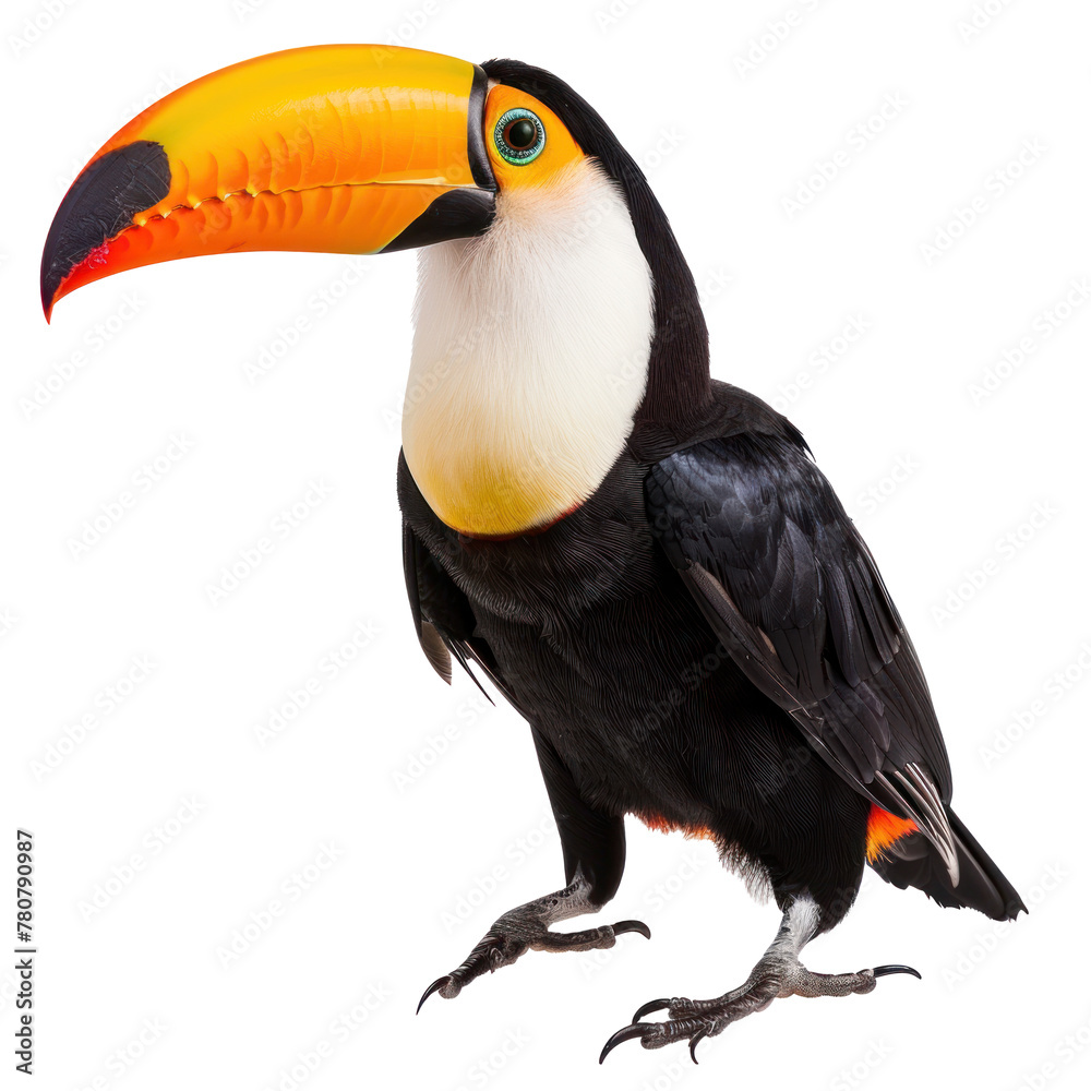 Naklejka premium Toucan on transparent background. 