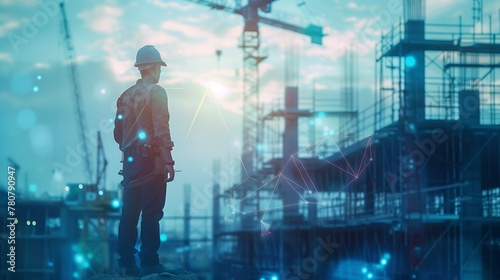 Wallpaper Mural Industrial engineering working at the construction site Torontodigital.ca