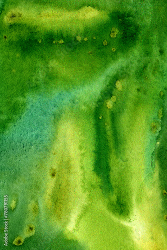  Abstract grass green watercolor background. Hand drawn seamless pattern. Painting for your graphic design, banner, or poster and have copy space for text