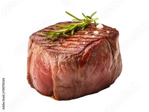 Beef Tournedos isolated on transparent png background. Generative ai