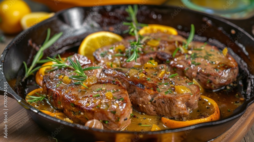 Meat with Exotic Citrus Sauce Meat with Exotic Citrus Sauce