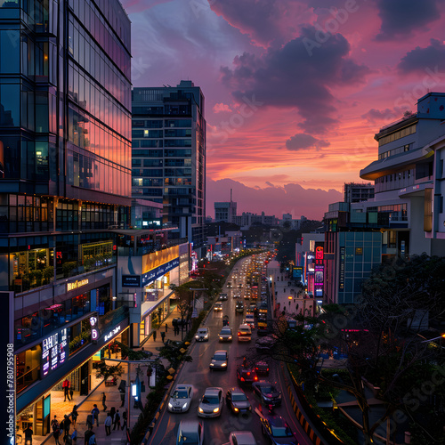 The Vibrant Pulse of MG Road, Bangalore: A Blend of Modern Architecture and Lively Atmosphere