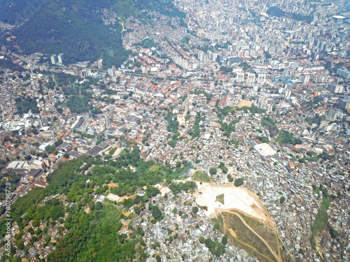 Aerial view of the Doana Marta slum in Botafogo Neighboorhood. Riode Janeiro City, Dec 2020 photo