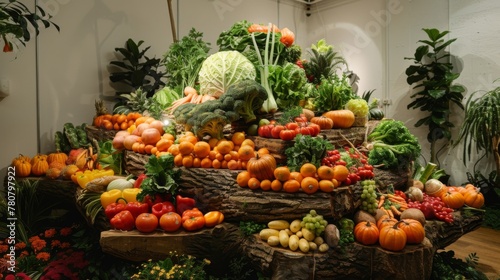 World Food Day installation, creatively showcasing the balance between plenty and moderation, urging mindful consumption